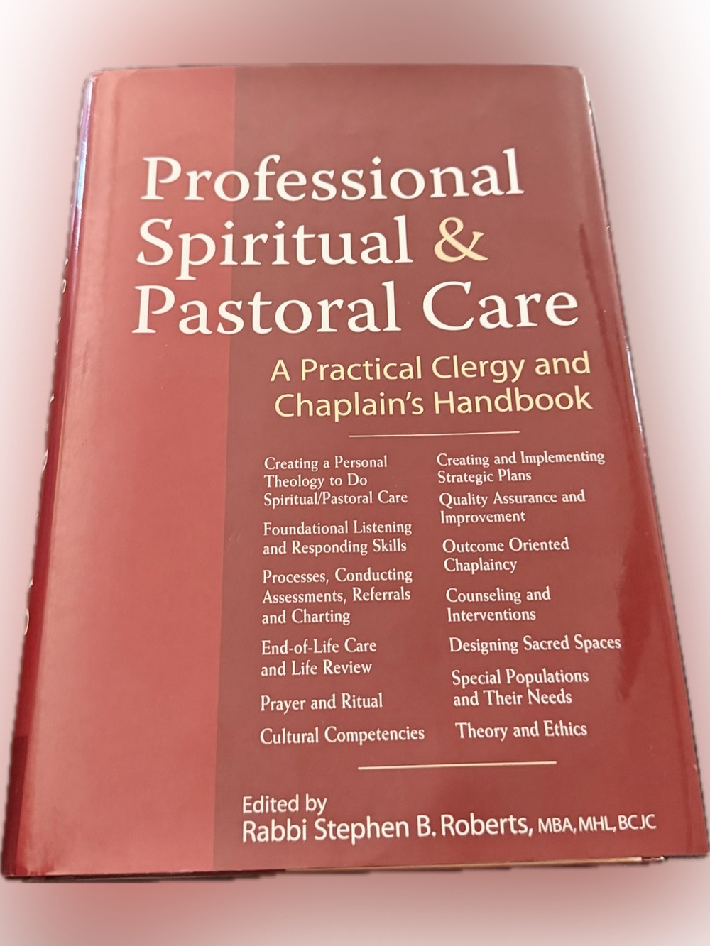 Professional Spiritual and Pastoral Care: A Practical Clergy and Chaplain's Hand